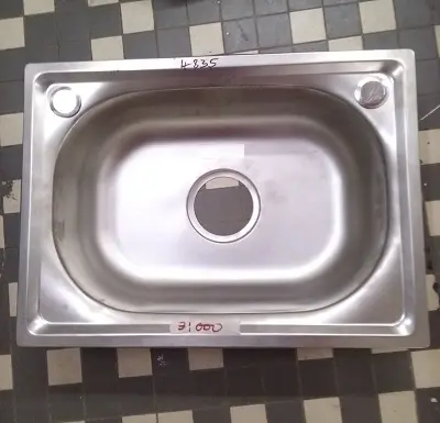 Evier rectangle simple bac inox s/egout 4835 SANBAO