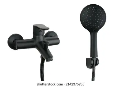 Mitigeur baignoire noir avec flexible 6003 SANBAO