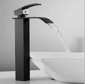 Mitigeur cascade noir 25cm SANBAO
