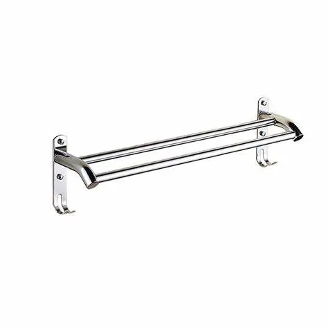 Porte serviette double barre coude 