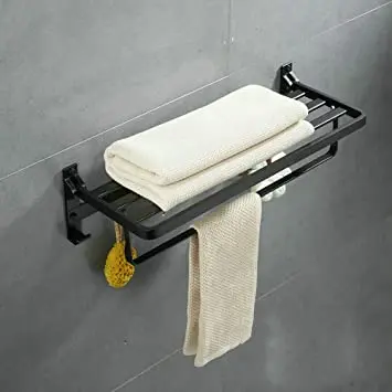 Porte serviette mural noir DK233