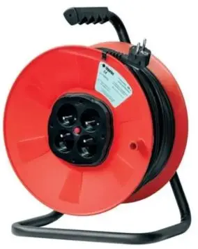 Rallonge enrouleur professionnel 4x2P+T 50m a/prot° INGELEC