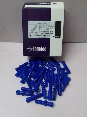 Cheville plastique 08 1pce  INGELEC