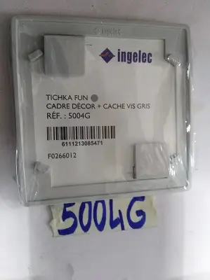 Cadre decor+cache vis gris INGELEC