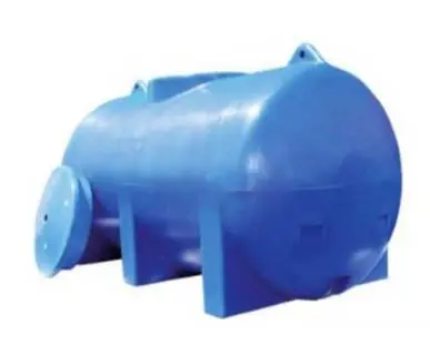 Citerne 1000l horizontale bleu alimentaire