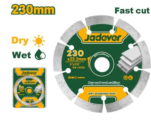 Disque diamante segmente pour beton 230mm JADEVER