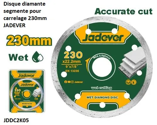 Disque diamante pour carrelage 230mm JADEVER