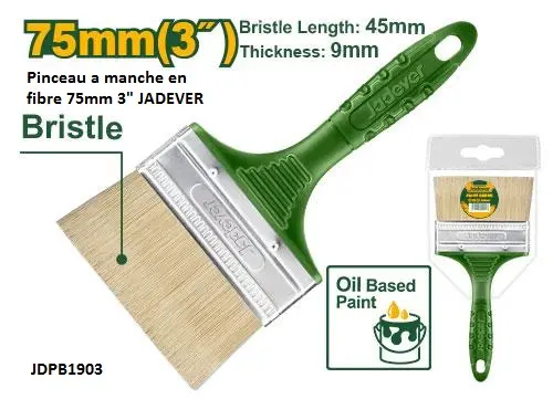 Pinceau 3" 75mm manche en fibre JADEVER