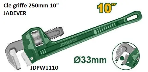 Cle griffe 250mm 10" JADEVER