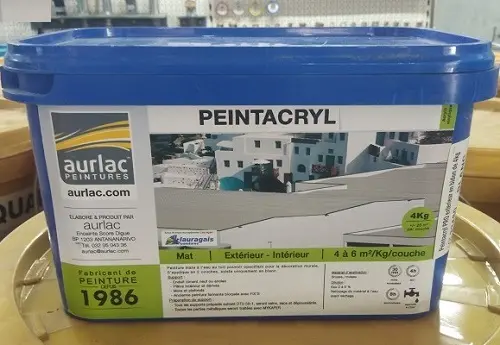 Peintacryl blanc INT 4kg a l'eau ng