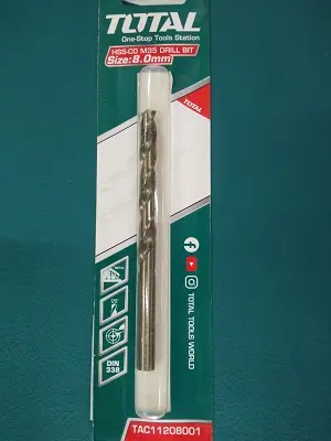 Meche metal HSS cobalt 8mm TOTAL