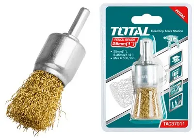 Brosse en laiton pour perceuse 24mm TOTAL