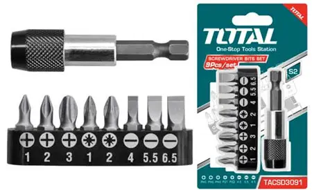 Embouts de tournevis jeu de 9pcs TOTAL
