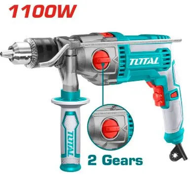 Perceuse a percussion avec variateur de vitesse 1100W 220-240V TOTAL