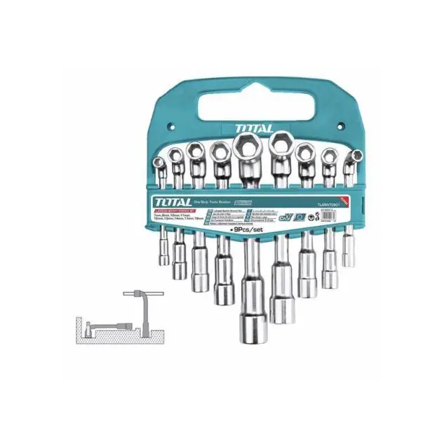 Cle pipe jeu de 9pcs 7-19mm TOTAL