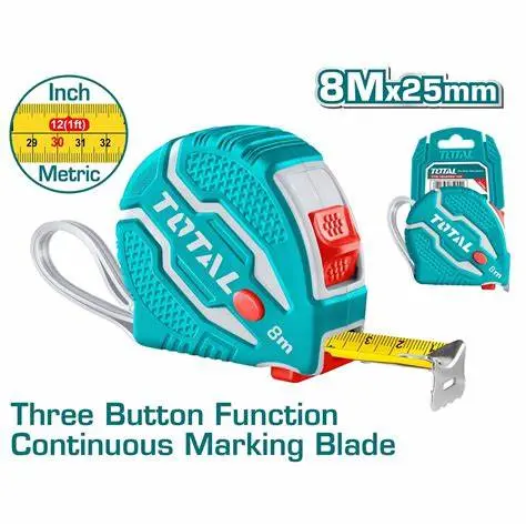 Metre menuisier 8mx25mm TOTAL