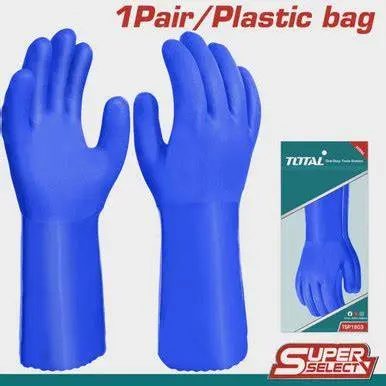Gant protection en PVC violet 30cm XL TOTAL