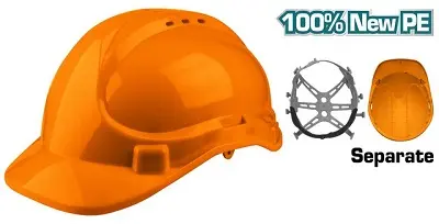 Casque de protection orange TOTAL