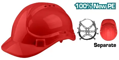 Casque de protection rouge TOTAL