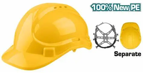 Casque de protection jaune TOTAL