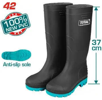 Botte de pluie en PVC noire 42 TOTAL