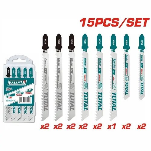 Lame pour scie sauteuse 15pcs TOTAL