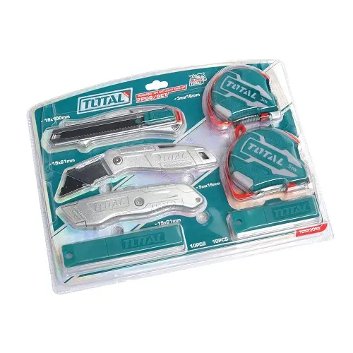 Ruban a mesurer et couteaux 7pcs TOTAL