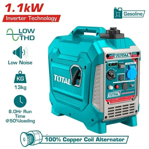 G.E 1.1KW portable silencieux essence TOTAL