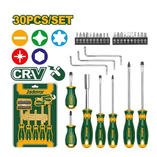 Tournevis jeu de 30pcs JADEVER 