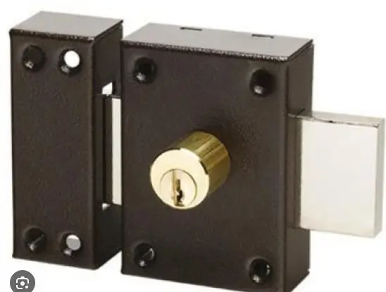 Verrou DC noir cuivre 3cles simple 7633 ECLADOR