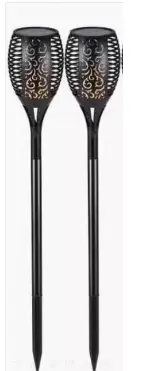 Lampe a flamme solaire a piquet sol