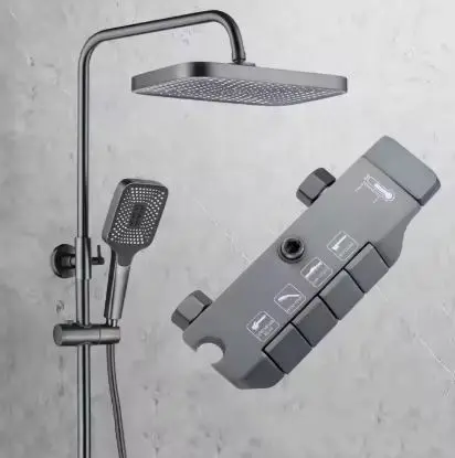 Barre de douche piano complete flex+teleph blanc SANBAO   