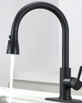 Mitigeur evier noir retractable 8602 SANBAO