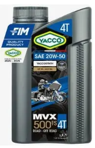 Huile Moteur 4T MVX 500 TS 20W50 1L YACCO