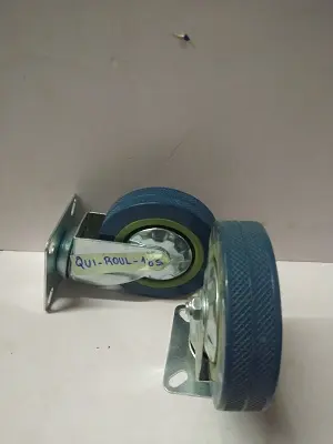 Roulette Pivotante bleu simple 65mm