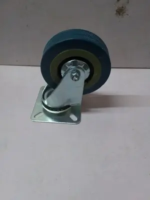 Roulette Pivotante bleu simple 75mm