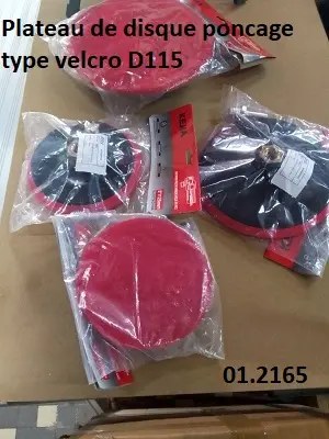 Plateau de disque poncage type velcro D115