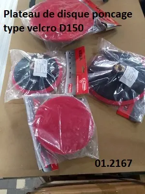 Plateau de disque poncage type velcro D150