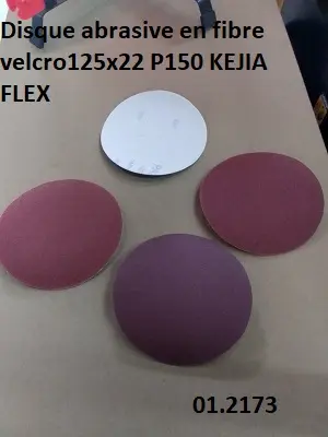 Disque abrasive en fibre velcro125x22 P150 KEJIA FLEX