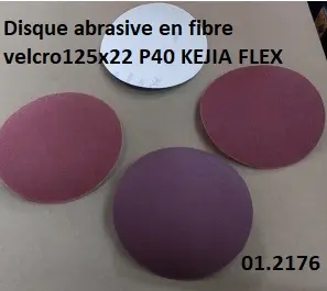 Disque abrasive en fibre velcro125x22 P40 KEJIA FLEX
