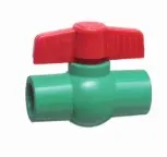 Vanne PPR 1/4tour plast papillon rouge 32+