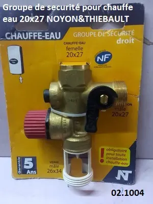 Groupe de securité pour chauffe eau 20x27 NOYON&THIEBAULT
