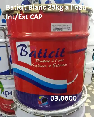Baticit Blanc 25kg a l'eau Int/Ext CAP