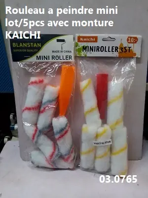 Rouleau a peindre mini lot/5pcs avec monture KAICHI/BLANSTAN