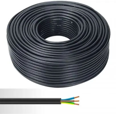 Cable U1000 R2V 3G2.5mm rigide noir 1metre 