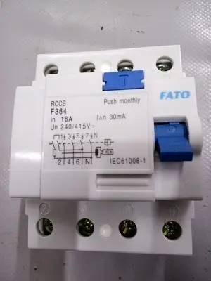 Disjoncteur differentiel 4P 16A 30mA FATO