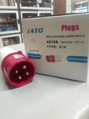 Fiche industrielle male014 IP44 3P+T 16A FATO