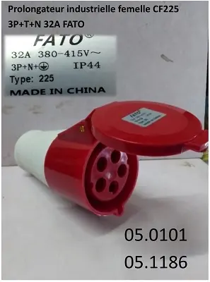 Prolongateur industrielle femelleCF225 3P+T+N 32A FATO