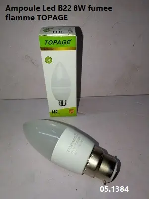 Ampoule Led B22 8W fumee flamme TOPAGE