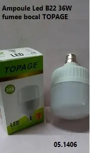 Ampoule Led B22 36W fumee bocal TOPAGE